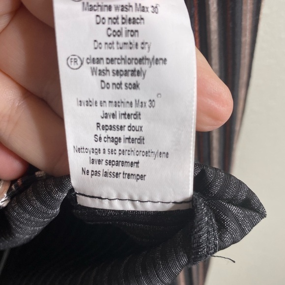 Anthropologie Velvet Funnel Neck Long Striped Sleeve Multi Striped in Small - Picture 5 of 11